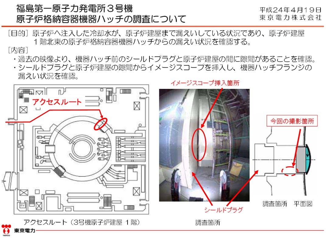 3号機格納容器のハッチ部分のシールドプラグが吹っ飛んでいた件 By Fnp1monitor Potaru ぽたる